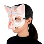 Máscara de gato de calavera blanca