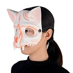 Máscara de gato de calavera blanca